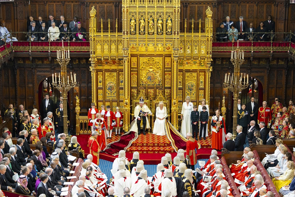 King Charles state opening of Parliament , House of Lords, c Roger Harris for the House of Lords